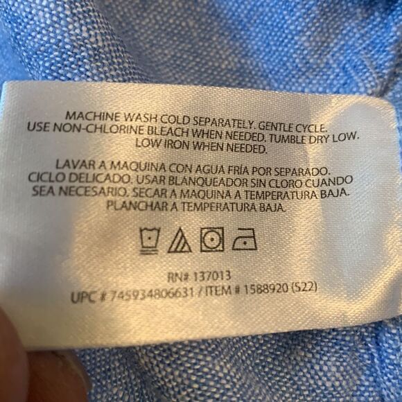 ORVIS, button down long sleeve, S/CH, linen/rayon, soft, light, airy - Picture 6 of 11